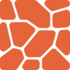 Orange polygon pattern on black background