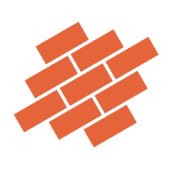 Red bricks on black background