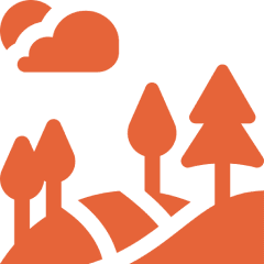 Stylized forest and cloud design