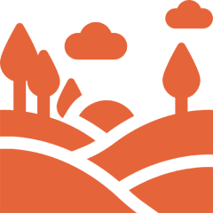 Graphic hills and trees design