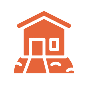 Simple house illustration with path